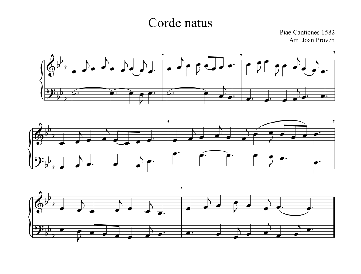 image of Corde natus full score