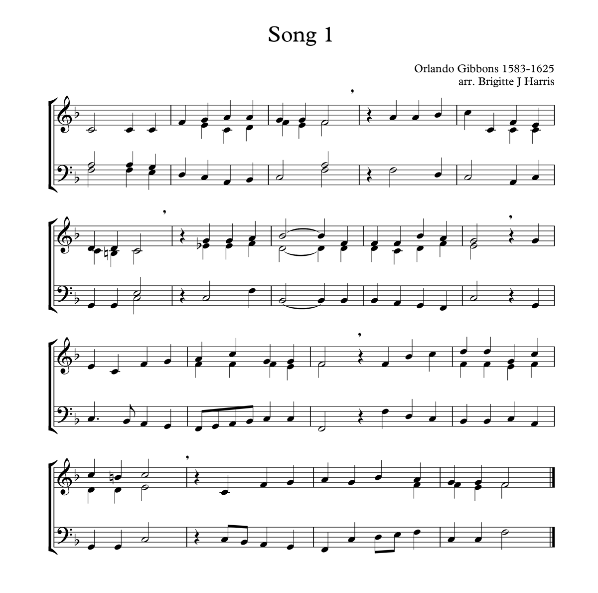 Song 1 Full Score image