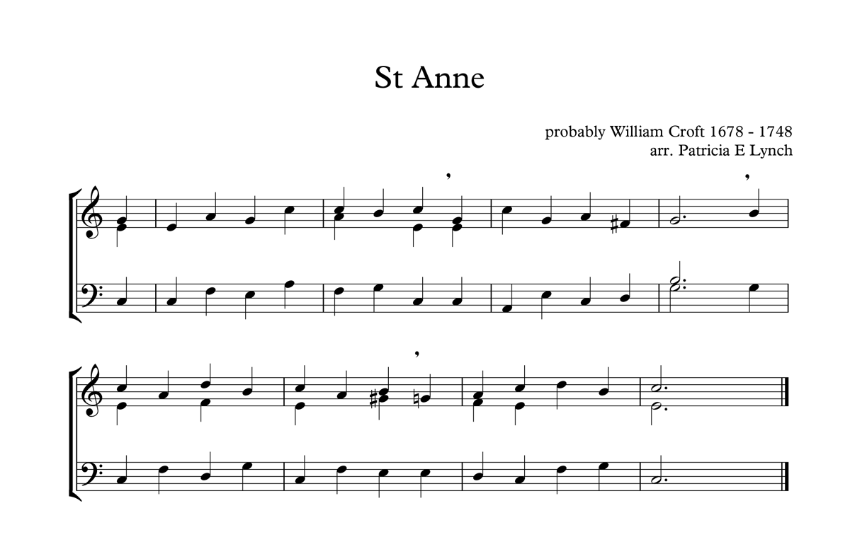 image of st anne full score