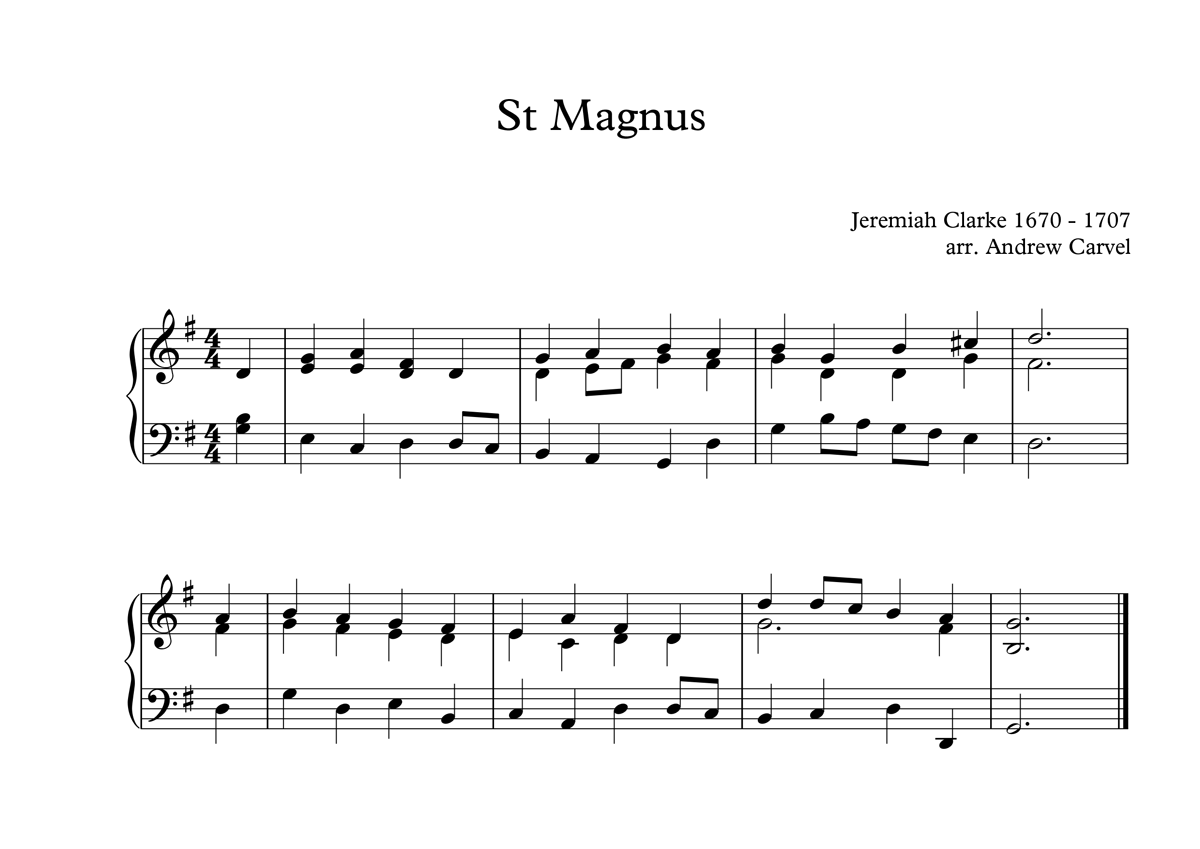 image of St Magnus full score