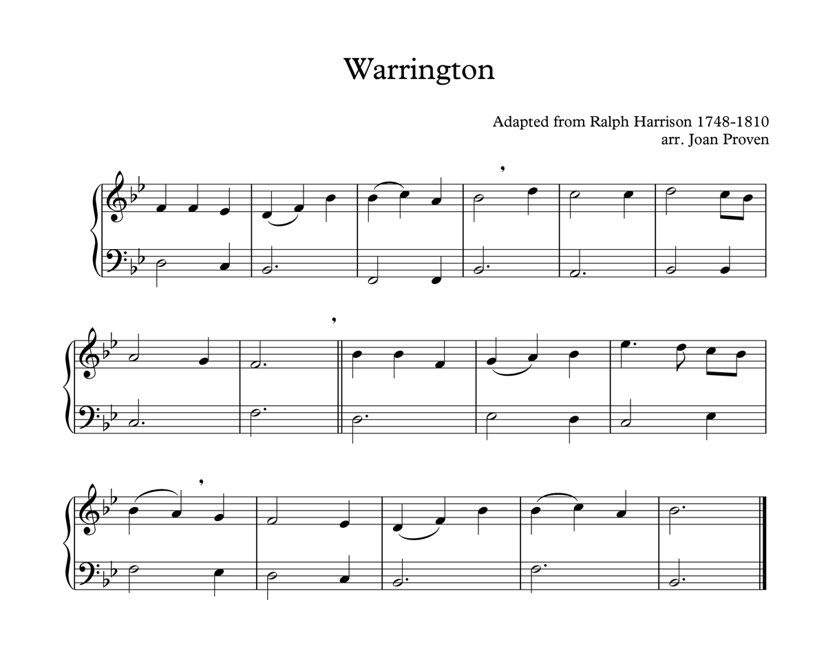 Warrington Full Score image