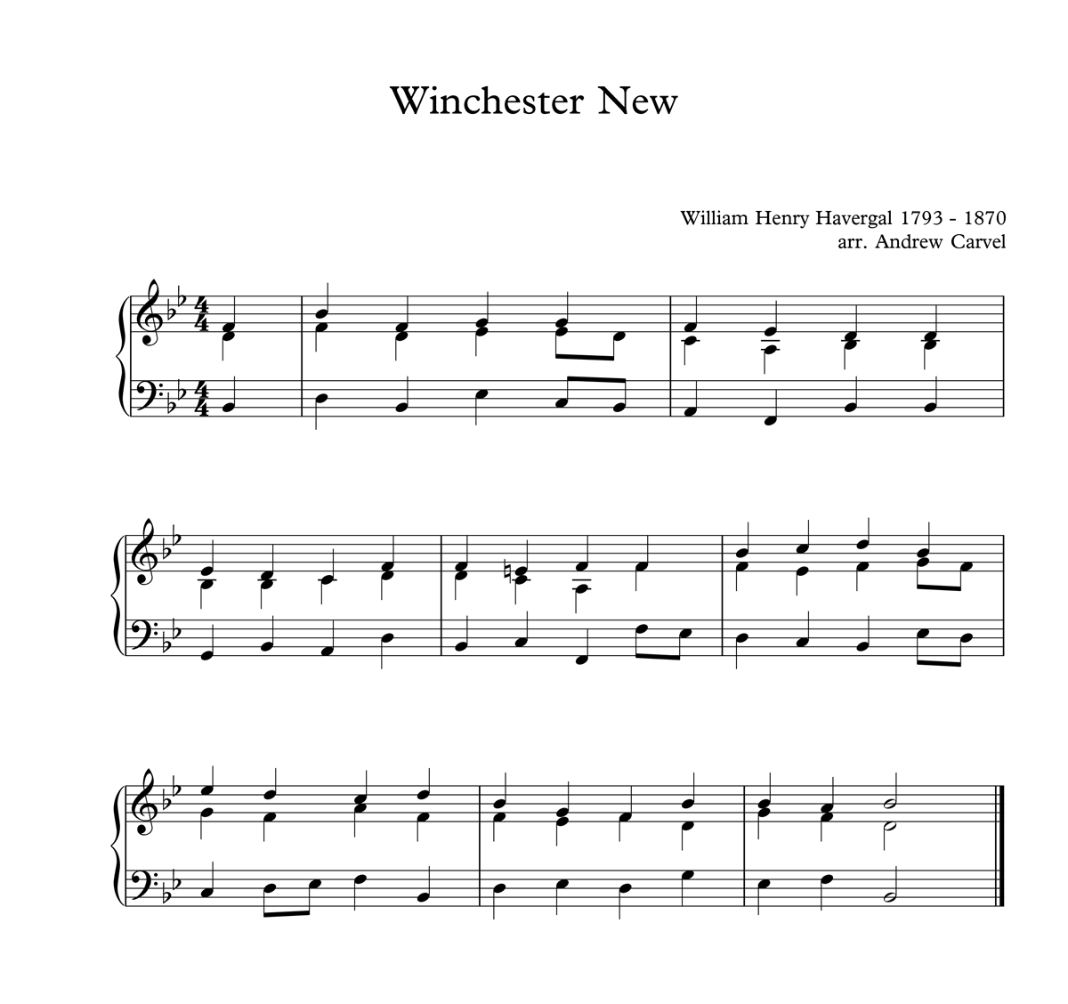 image of Winchester New full score