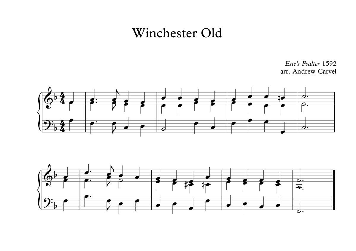 image of Winchester old full score