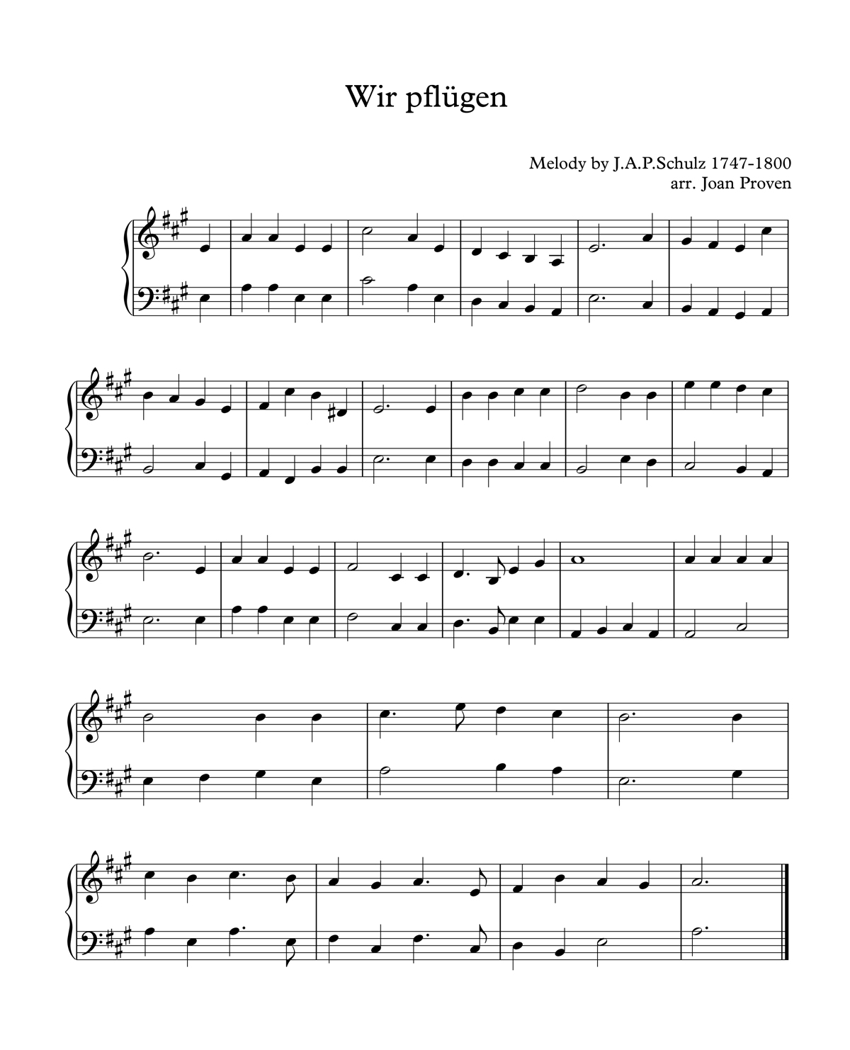 Image of Wir Pflugen Full Score